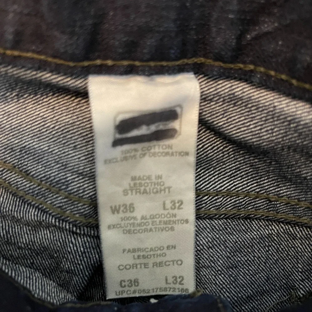 Signature Levis Mens Straight Leg Denim Jean 38x31* Americana Smart Casual Dark